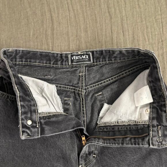 Versace Women's Grey and Black Jeans - Picture 5 of 8